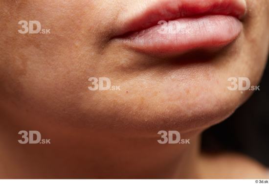 Face Mouth Skin Woman Chubby Wrinkles Studio photo references