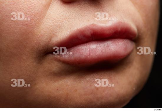 Face Mouth Skin Woman Chubby Wrinkles Studio photo references