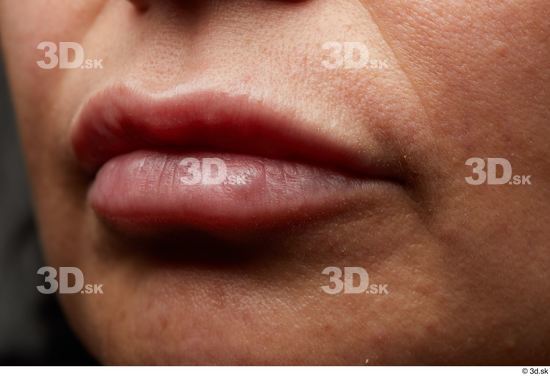 Face Mouth Skin Woman Chubby Wrinkles Studio photo references