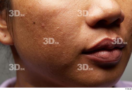 Face Mouth Nose Cheek Skin Woman Asian Slim Studio photo references