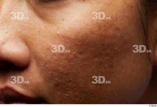 Face Mouth Nose Cheek Skin Woman Asian Slim Studio photo references