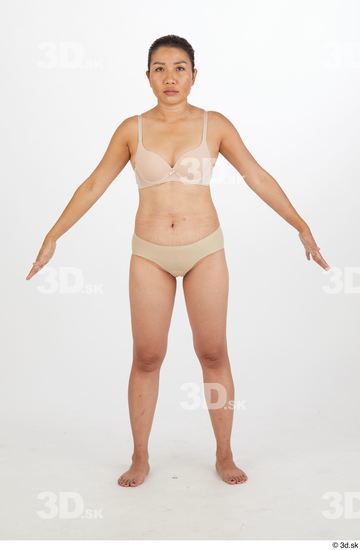 Whole Body Woman Asian Slim Street photo references