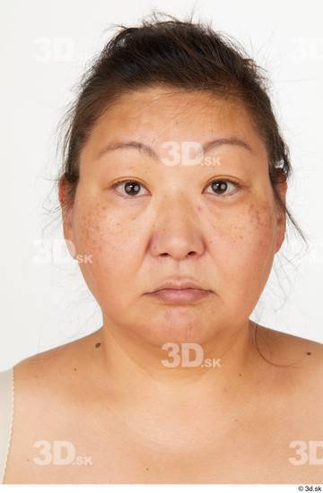 Face Woman Asian Chubby Studio photo references