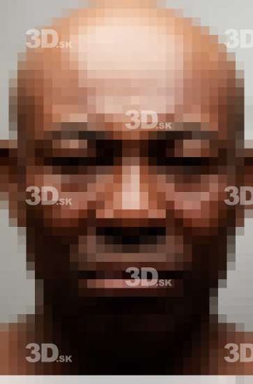 Face Mouth Nose Man Black Chubby Wrinkles Studio photo references