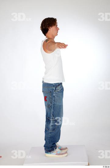 Man White Slim Male Studio Poses