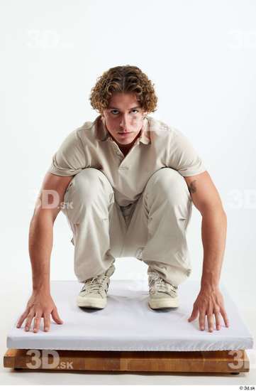 Man White Athletic Male Studio Poses