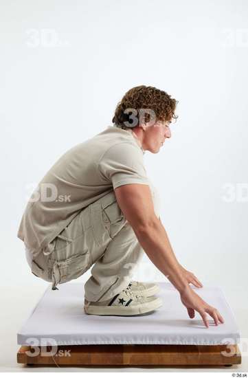 Man White Athletic Male Studio Poses