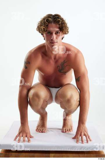 Man White Athletic Male Studio Poses