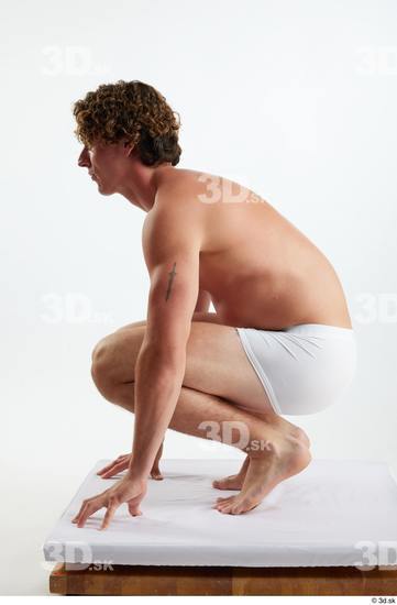 Man White Athletic Male Studio Poses