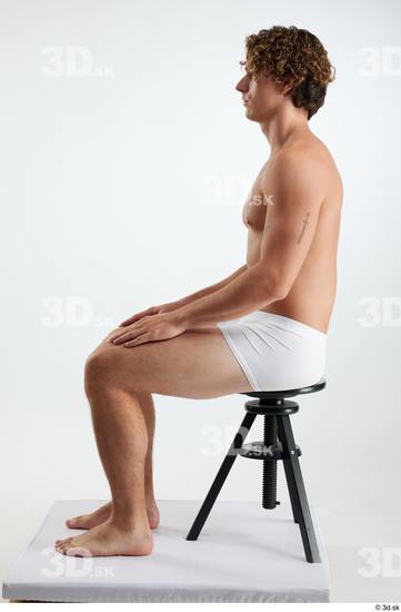 Man White Athletic Male Studio Poses