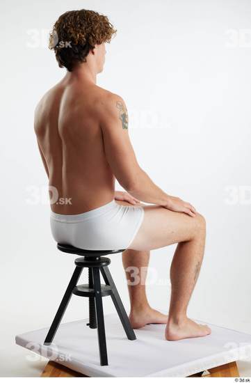 Man White Athletic Male Studio Poses