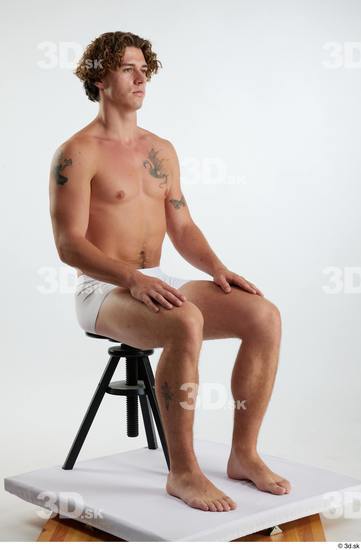 Man White Athletic Male Studio Poses