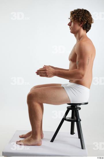 Man White Athletic Male Studio Poses