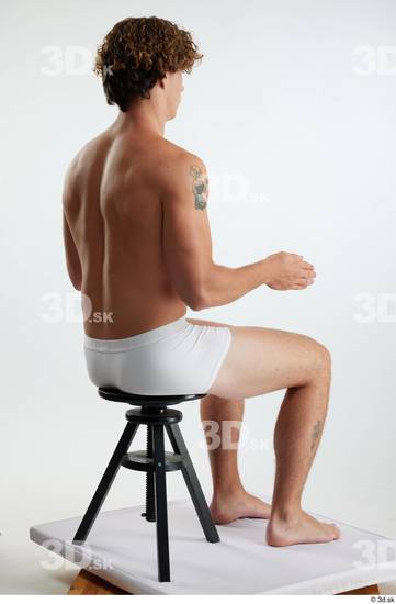 Man White Athletic Male Studio Poses