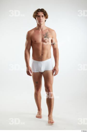 Man White Athletic Male Studio Poses