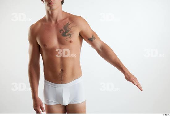 Man White Athletic Male Studio Poses