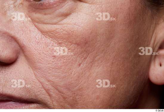 Face Cheek Skin Woman Slim Wrinkles Studio photo references