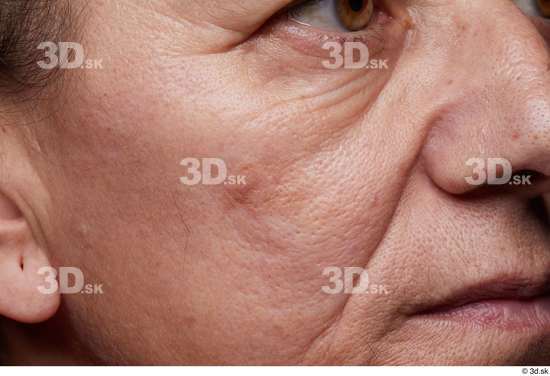 Eye Face Mouth Nose Cheek Skin Woman Slim Wrinkles Studio photo references