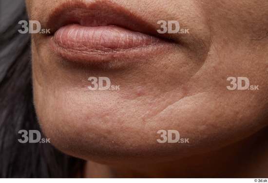 Face Mouth Skin Woman Slim Wrinkles Studio photo references