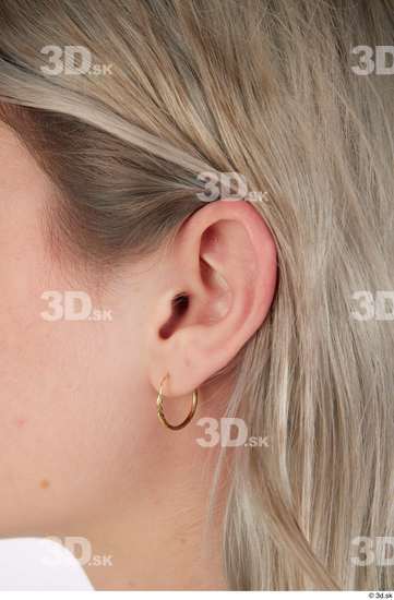 Ear Woman White Casual Slim Street photo references