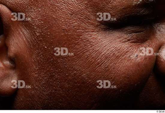 Face Skin Man Black Chubby Wrinkles Studio photo references