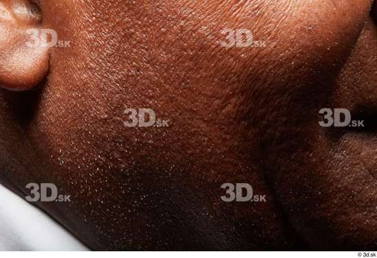 Face Cheek Ear Skin Man Black Chubby Wrinkles Studio photo references