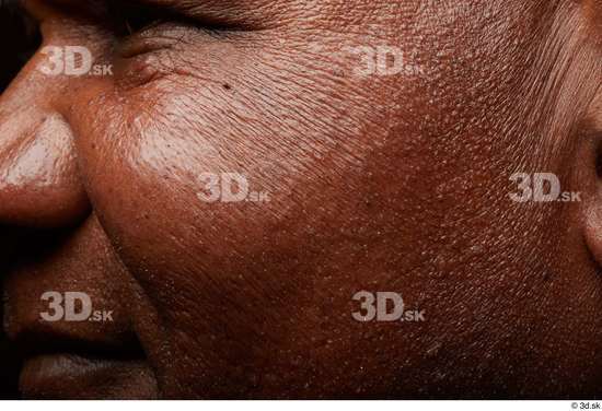 Face Cheek Skin Man Black Chubby Wrinkles Studio photo references