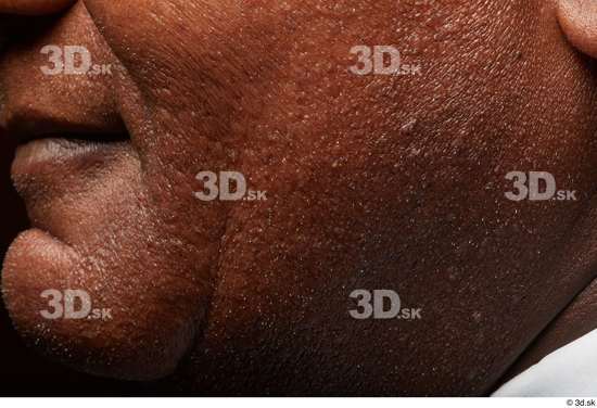 Face Mouth Cheek Skin Man Black Chubby Wrinkles Studio photo references