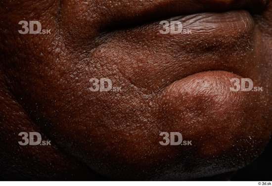 Face Mouth Skin Man Black Chubby Wrinkles Studio photo references