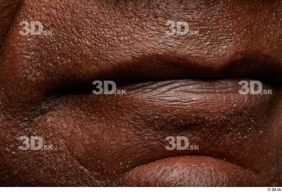 Face Mouth Skin Man Black Chubby Wrinkles Studio photo references