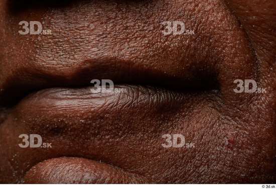 Face Mouth Skin Man Black Chubby Wrinkles Studio photo references