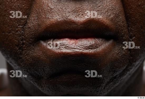 Face Mouth Skin Man Black Slim Wrinkles Studio photo references