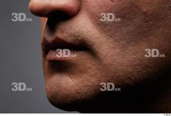 Face Mouth Cheek Skin Man Slim Wrinkles Studio photo references