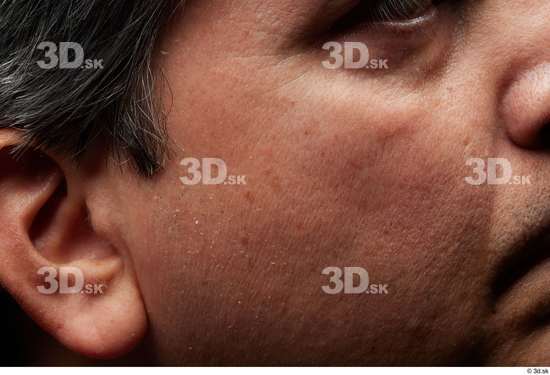 Face Cheek Ear Hair Skin Man Slim Wrinkles Studio photo references