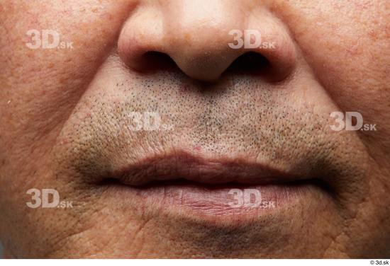 Face Mouth Nose Cheek Skin Man Asian Slim Wrinkles Studio photo references