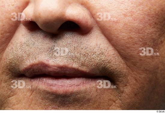 Face Mouth Nose Cheek Skin Man Asian Slim Wrinkles Studio photo references