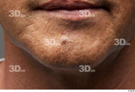 Face Mouth Skin Man Asian Slim Wrinkles Studio photo references