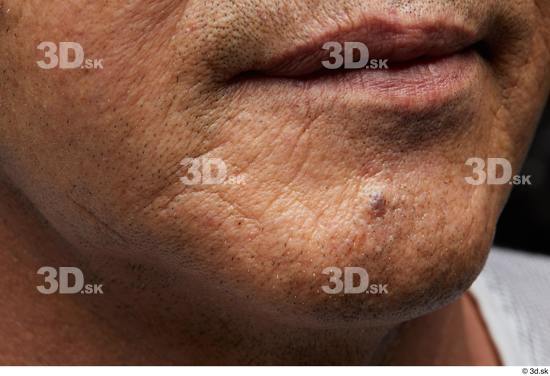 Face Mouth Skin Man Asian Slim Wrinkles Studio photo references