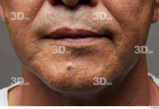 Face Mouth Skin Man Asian Slim Wrinkles Studio photo references