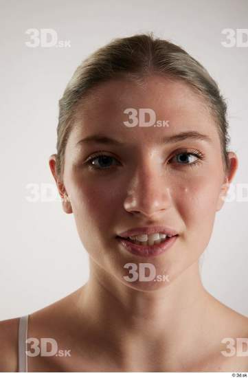 Woman White Slim Female Studio Poses