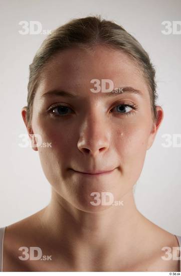 Woman White Slim Female Studio Poses