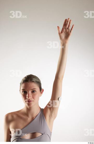 Woman White Slim Female Studio Poses