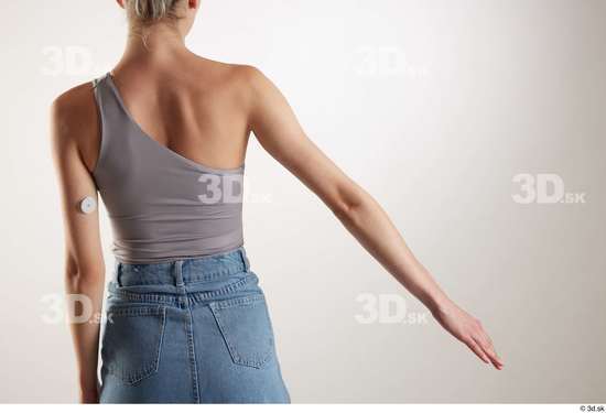 Woman White Slim Female Studio Poses