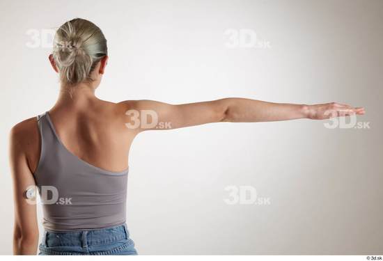 Woman White Slim Female Studio Poses