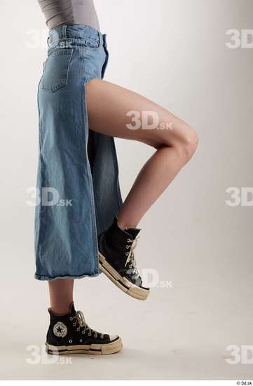 Woman White Slim Female Studio Poses