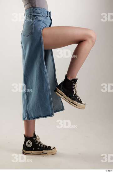 Woman White Slim Female Studio Poses