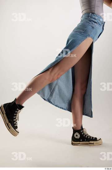 Woman White Slim Female Studio Poses