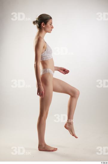 Woman White Slim Female Studio Poses