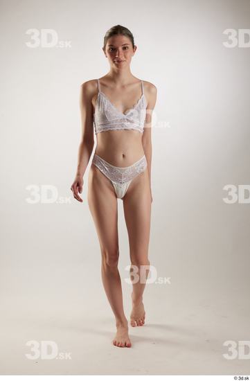 Woman White Slim Female Studio Poses