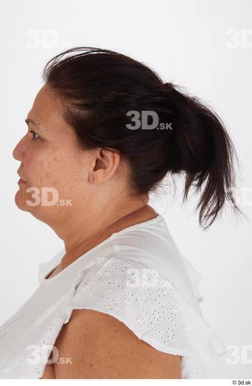 Head Hair Woman Casual Overweight Street photo references